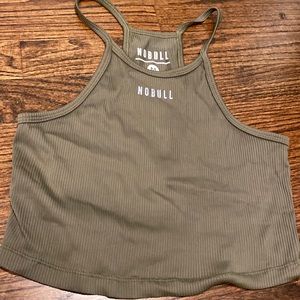 NOBULL halter tank in medium, olive color